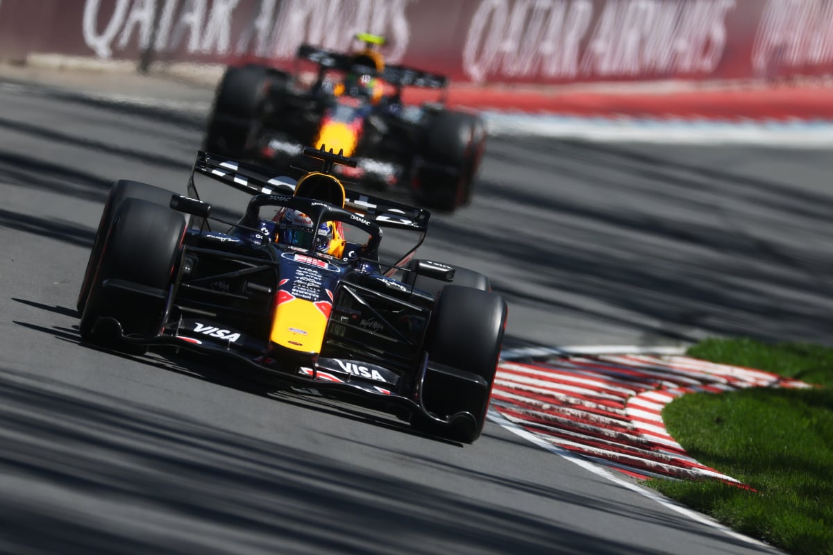 Verstappen during practice in Canada