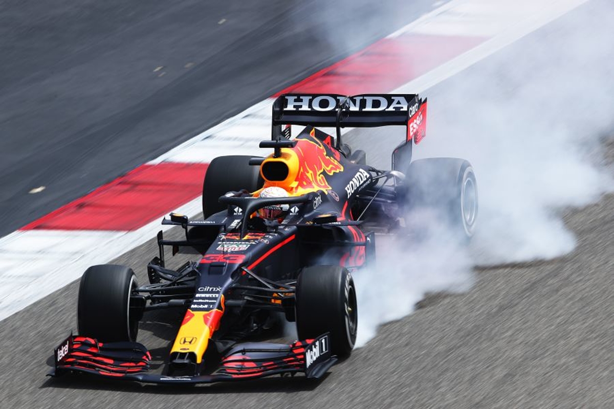 Verstappen locking up during testing