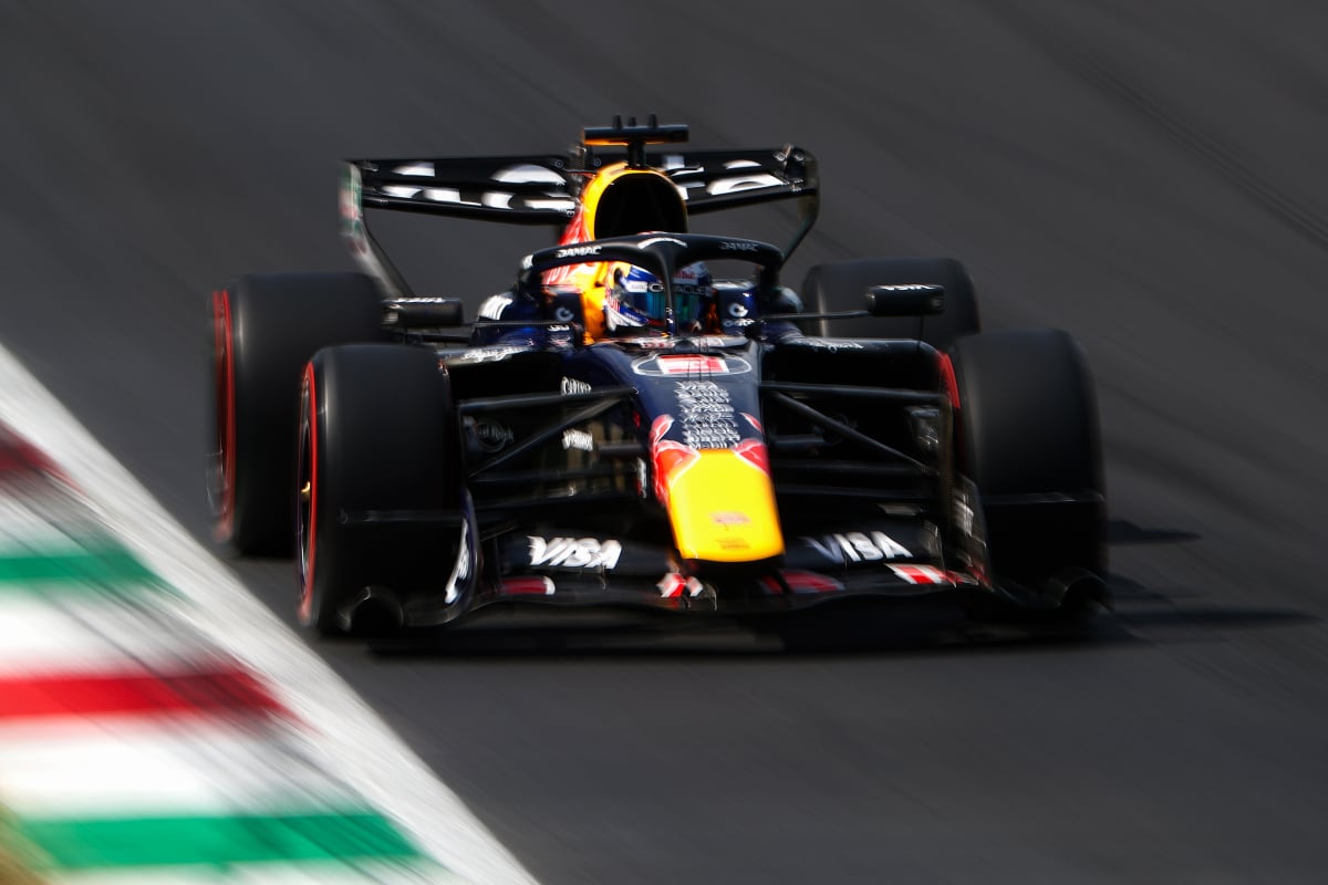 Verstappen during practice at Monza