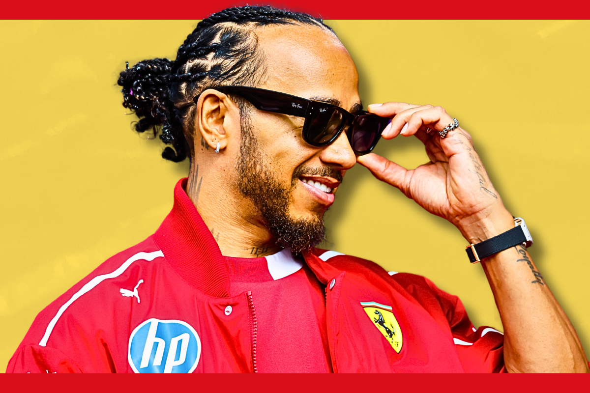 lewis hamilton, ferrari, graphic, happy