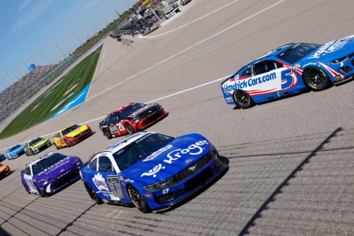 An image of the NASCAR Cup Series race at Kansas Speedway in 2025