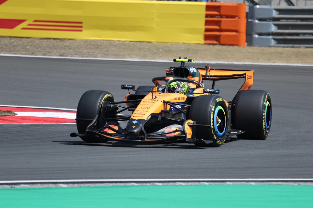 Norris during Friday in Shanghai