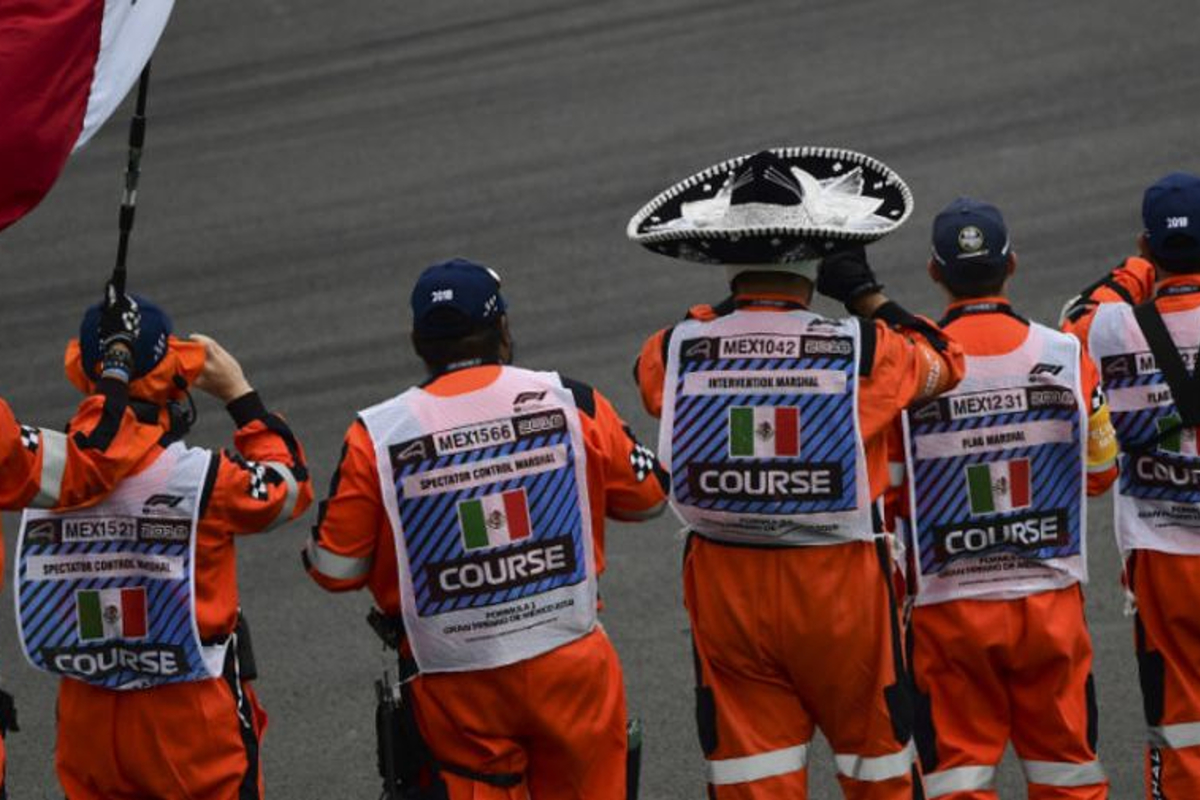VIDEO: F1 marshals create human bowling alley!
