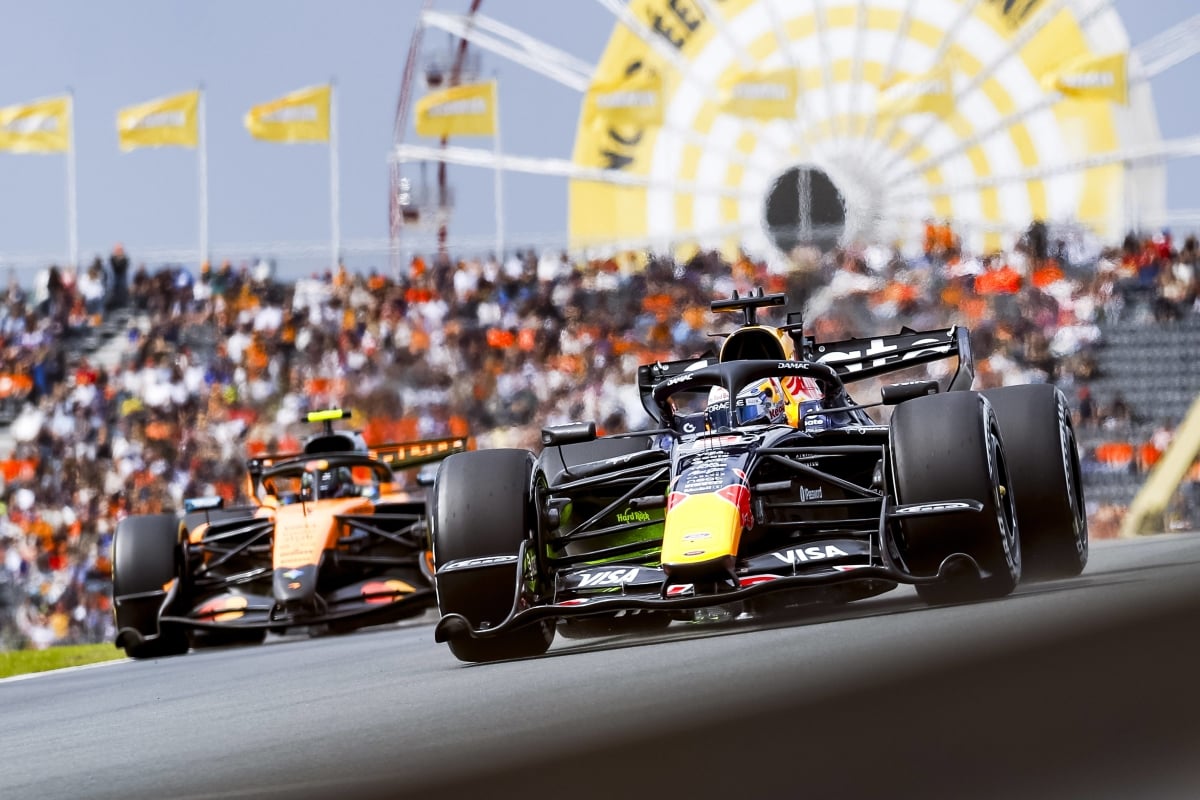 Max Verstappen racing at Zandvoort