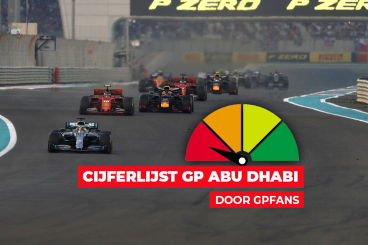 Cijferlijst Abu Dhabi: Verstappen sterk, maar geen tweede