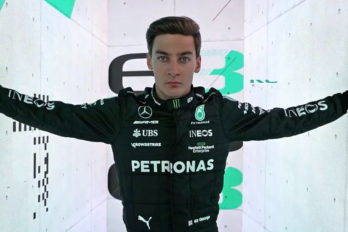 Russell explains HILARIOUS story behind his INFAMOUS F1 title sequence pose