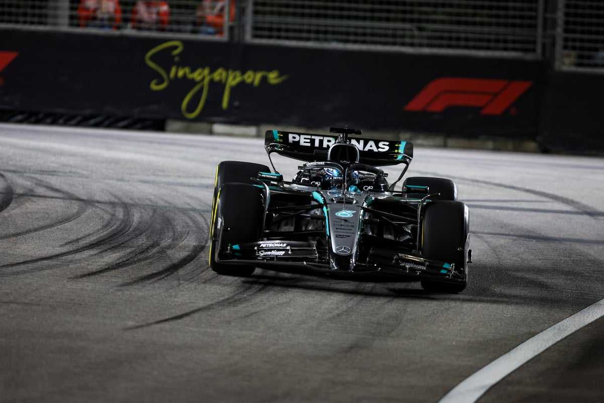 Russell during FP2 at Singapore