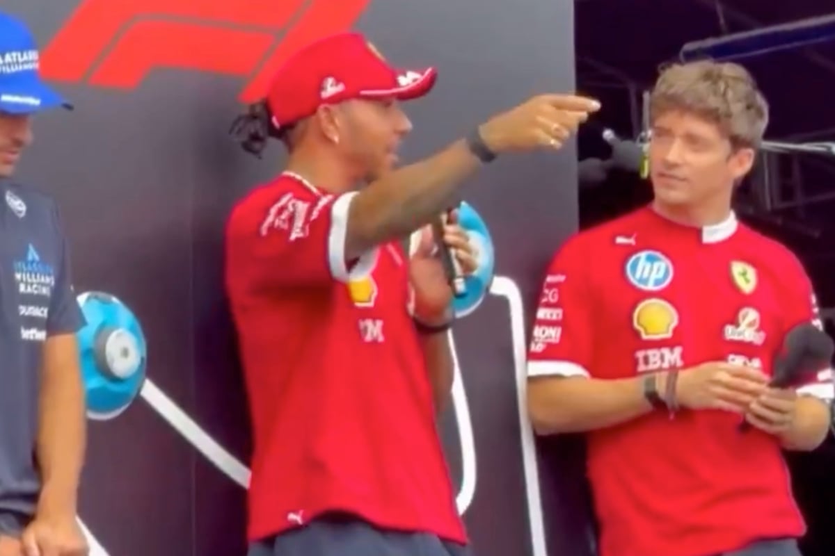 Sainz, Hamilton, Leclerc, socials X @sim