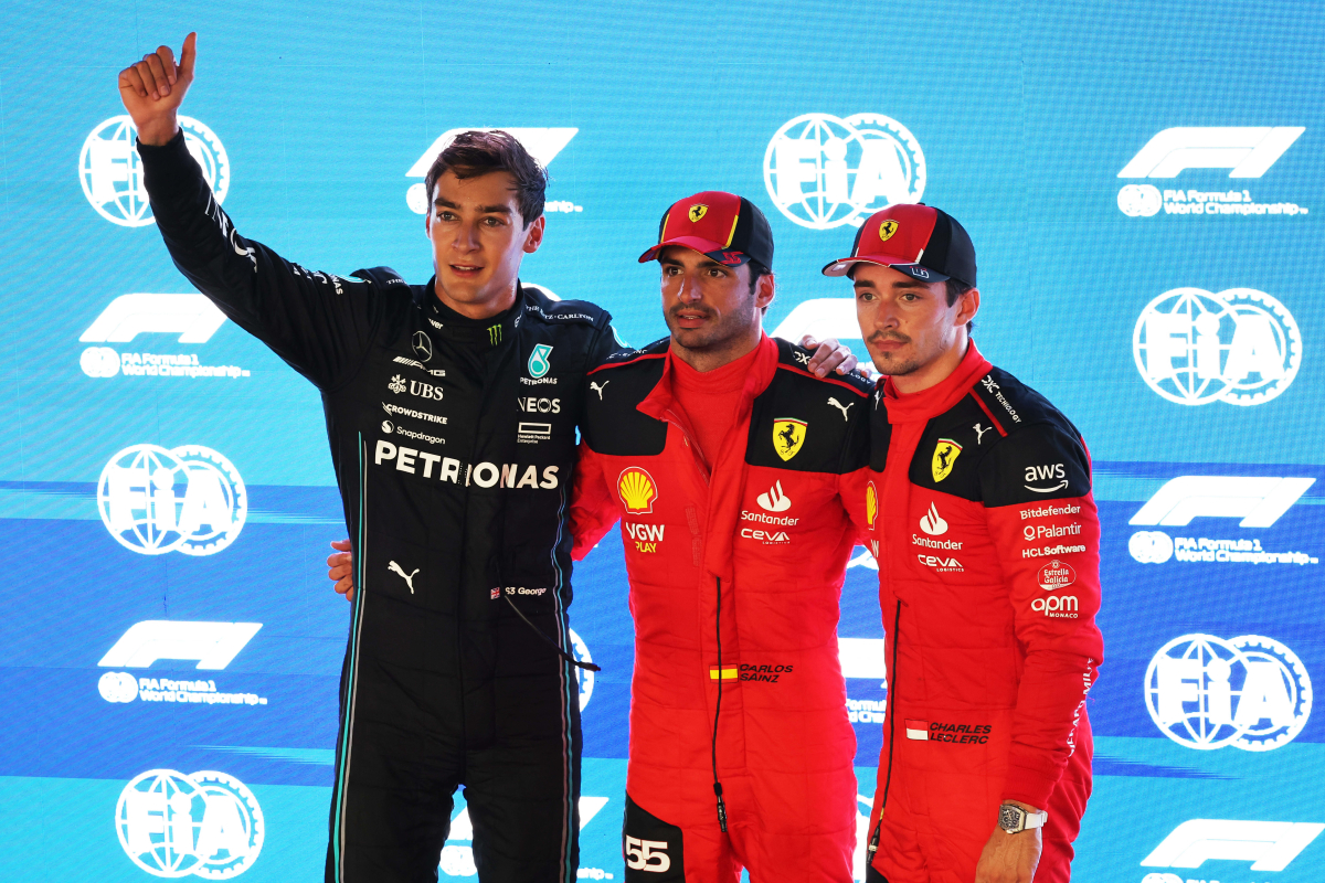 F1: Leclerc rescata el fallido intento de Russell al recrear los límites de pista en un desafíio
