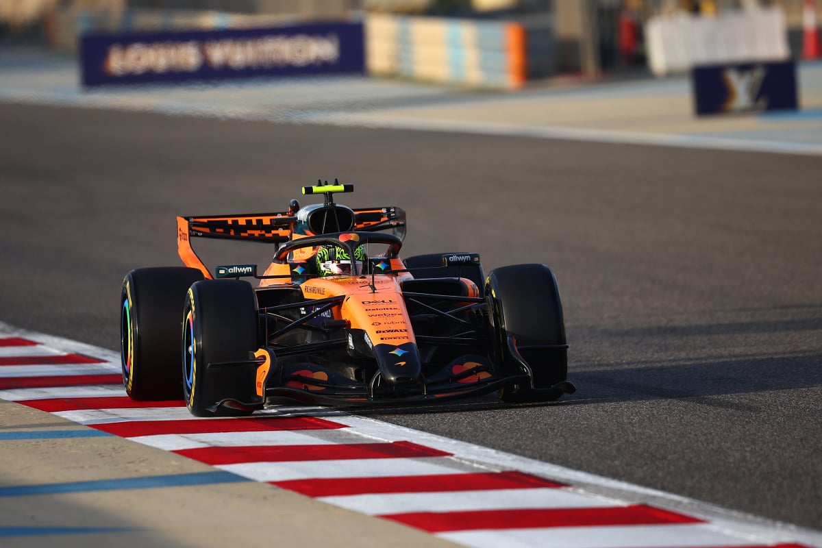 Norris during Bahrain Test 1