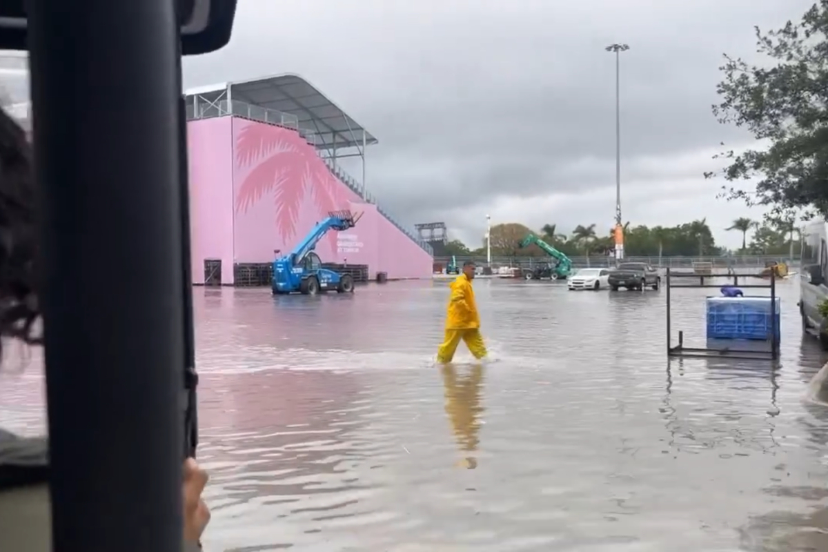 F1 Miami Grand Prix circuit UNDER WATER after major floods hit Florida