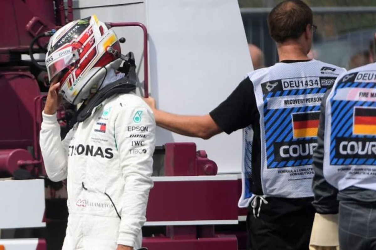 What caused Lewis Hamilton's Hockenheim failure?