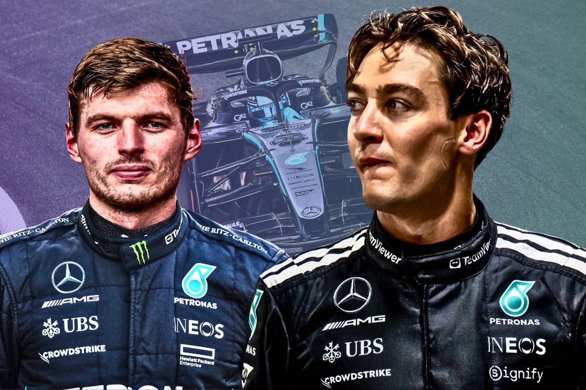 Verstappen and Russell at Mercedes