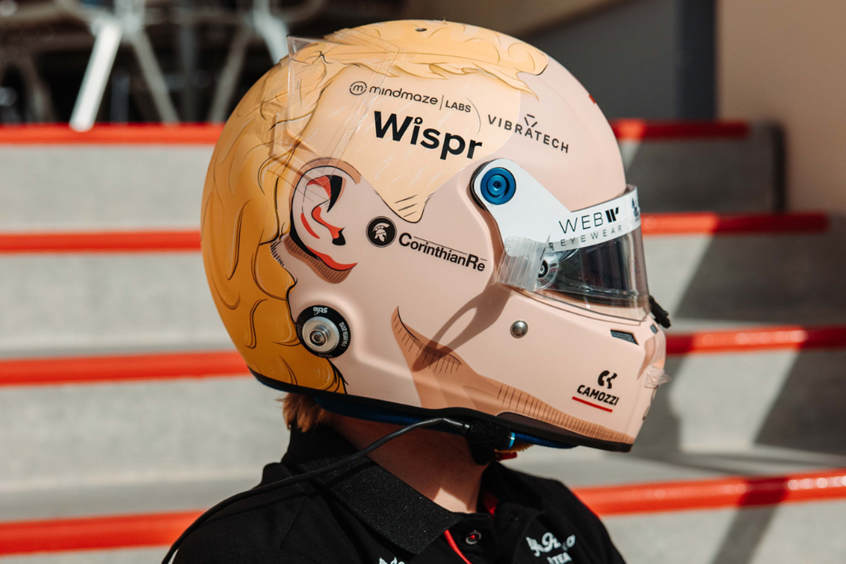 Bottas cracks jokes as he unveils mullet helmet for F1 testing