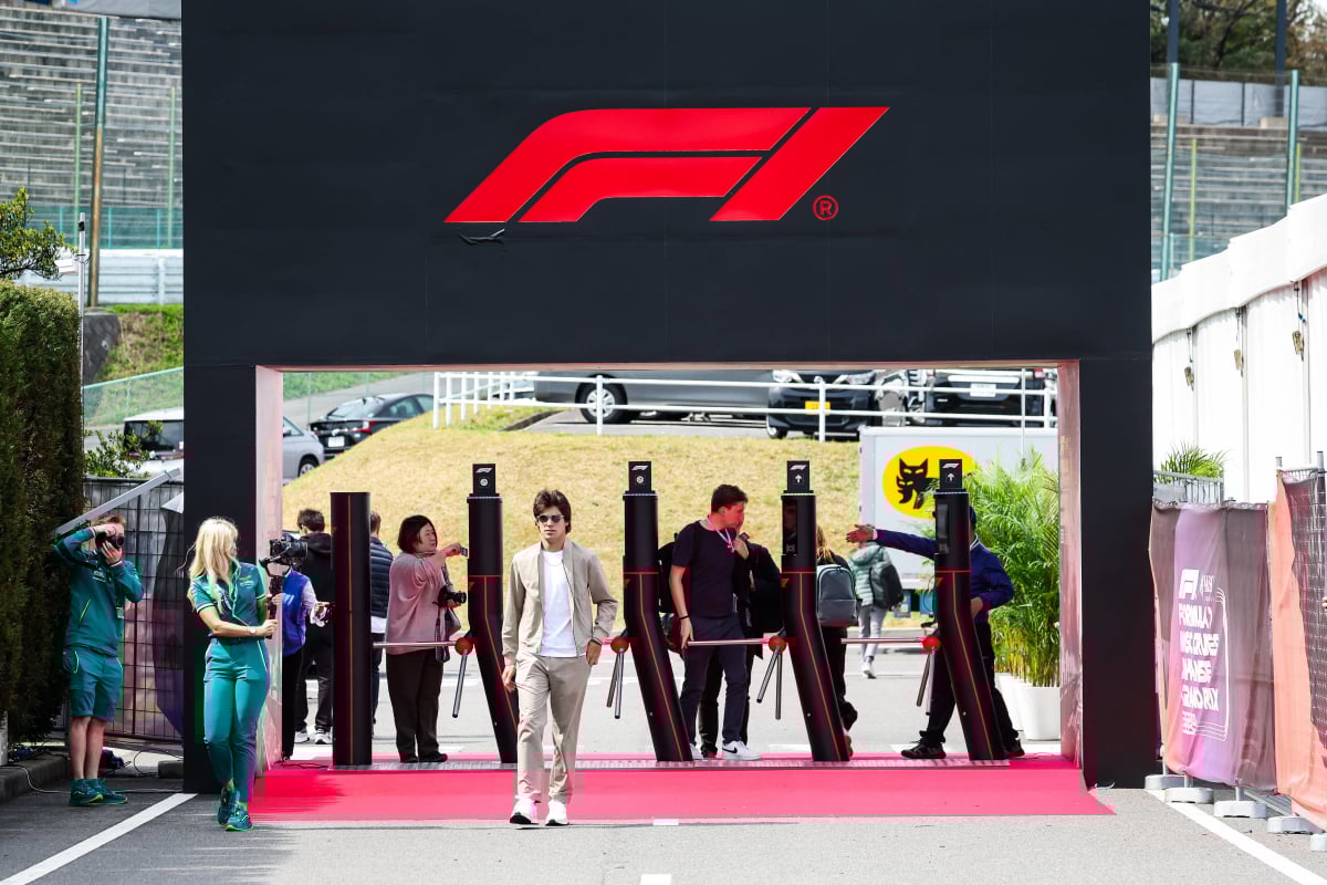 Stroll entering Suzuka paddock