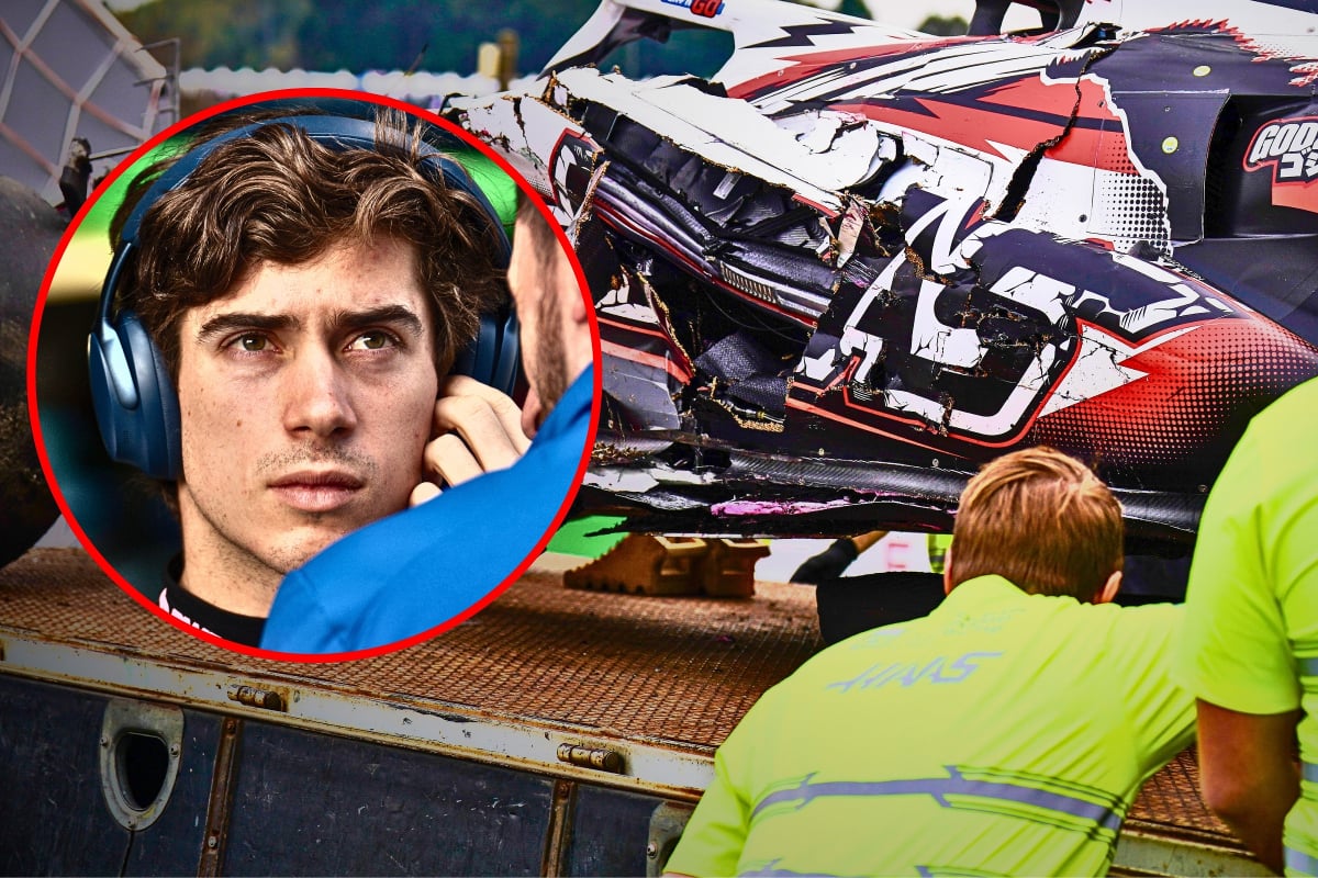 Colapinto reacts to Bearman crash