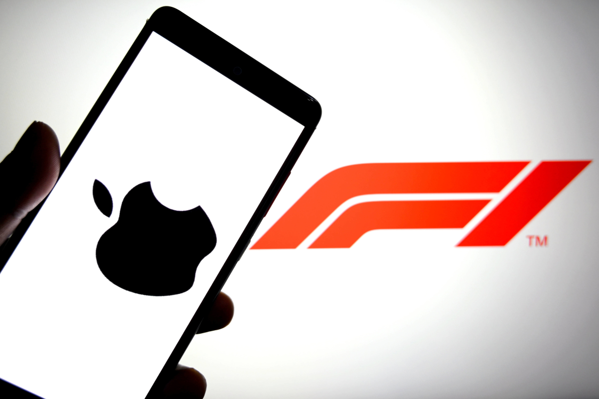 The Apple and F1 logos