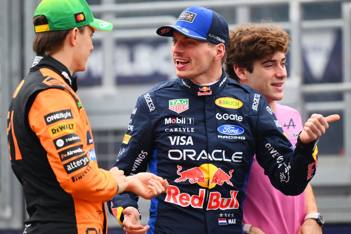 Verstappen with Piastri and Colapinto
