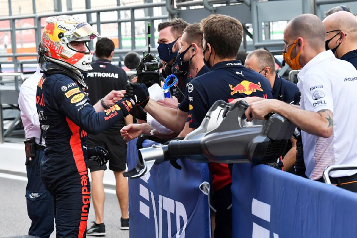 Red Bull "have to be happy" with splitting Mercedes - Verstappen
