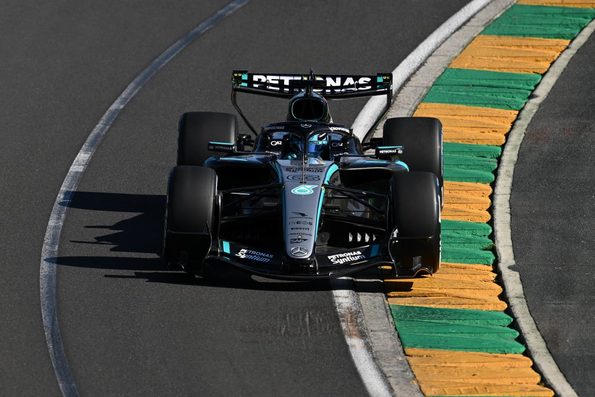 Russell during FP1 in Melbourne