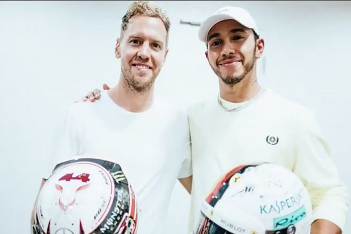 Hamilton explains Vettel helmet swap