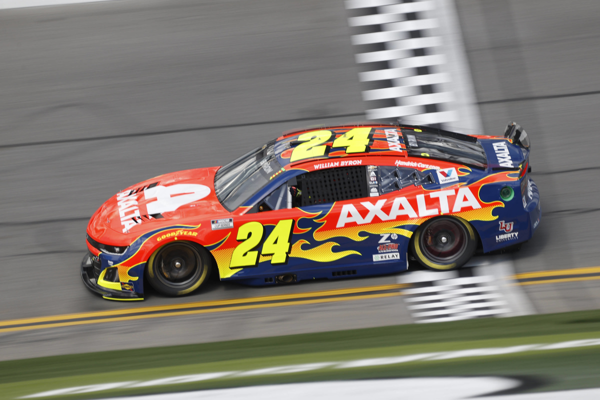 An image of NASCAR Cup Series driver William Byron during practice at the 2025 Daytona 500