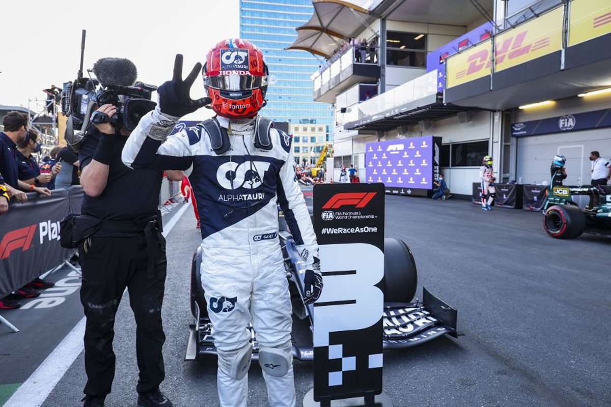 Gasly "elbows out" approach defies engine drama for "insane" Baku podium