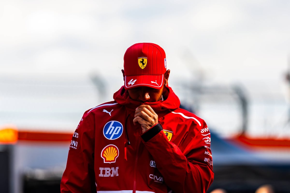 Lewis Hamilton at Zandvoort looking glum