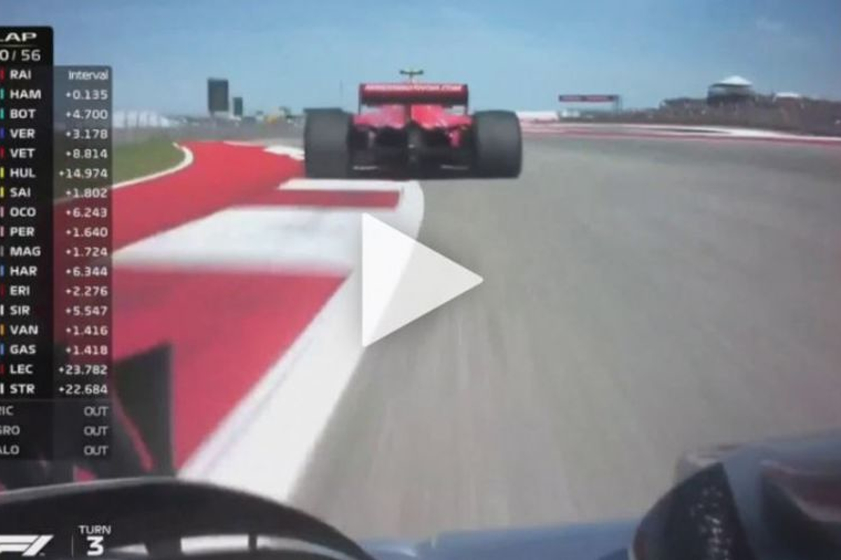VIDEO: Hamilton can't get past Raikkonen!