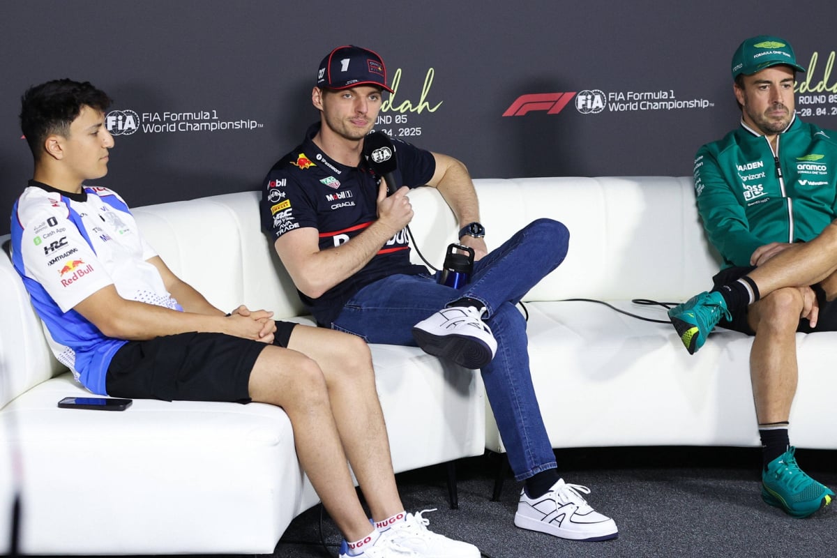 isack hadjar, max verstappen, fernando alonso
