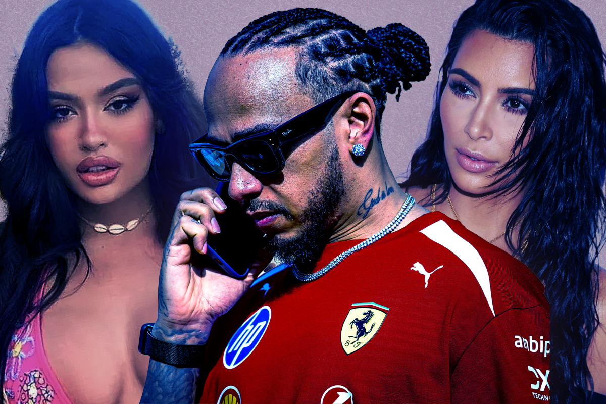 Lewis Hamilton, Kim Kardashian and Julia Medeiros