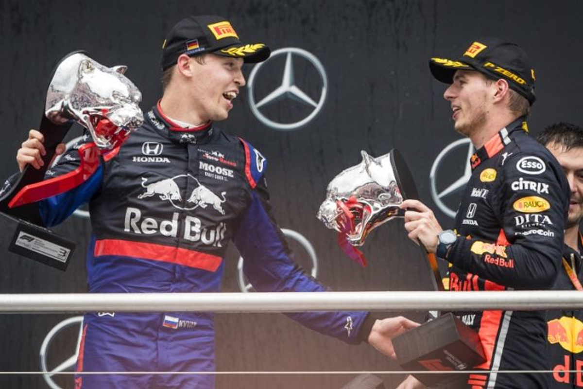 Kvyat voorspelde promotie van Verstappen al: 'Red Bull had het uiteraard nodig'