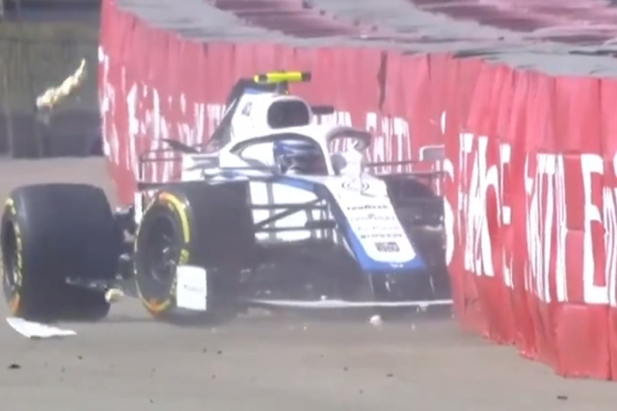 Sainz and Latifi crash in Russian FP1, Bottas fastest, Hamilton 19th