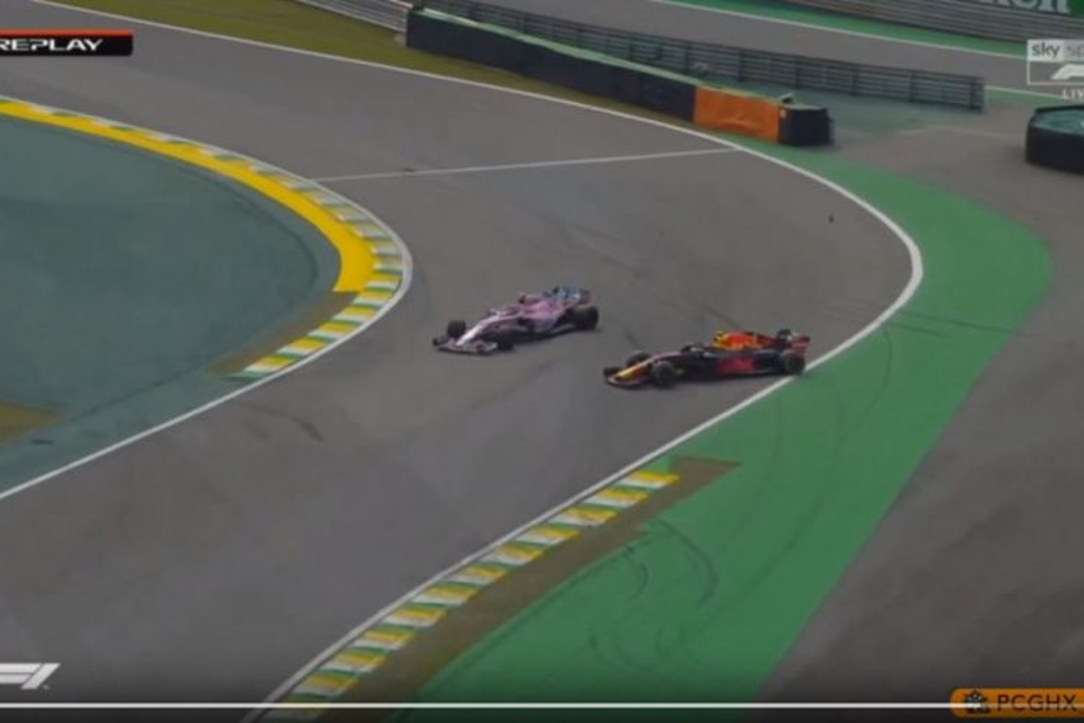 VIDEO: Ocon crash takes Verstappen out the lead!