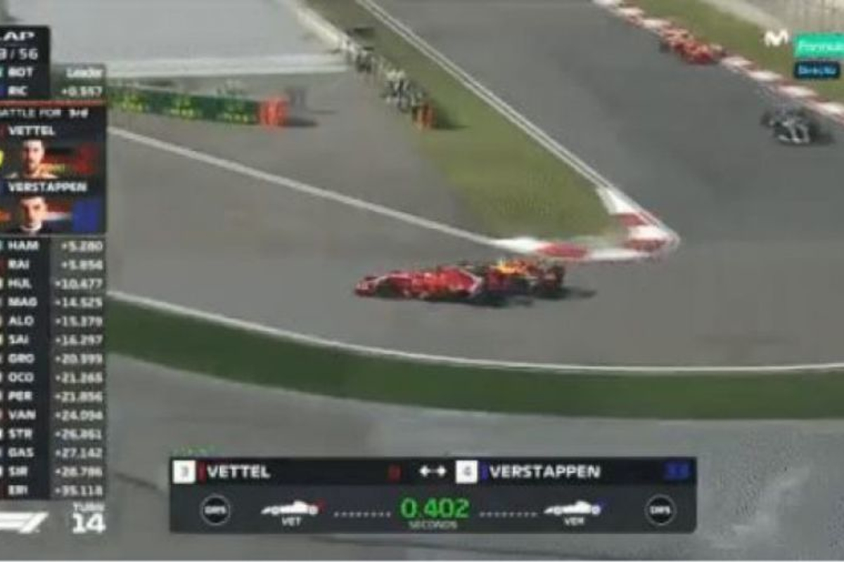 WATCH: Mad Max Verstappen in a spin after crashing with Sebastian Vettel in China