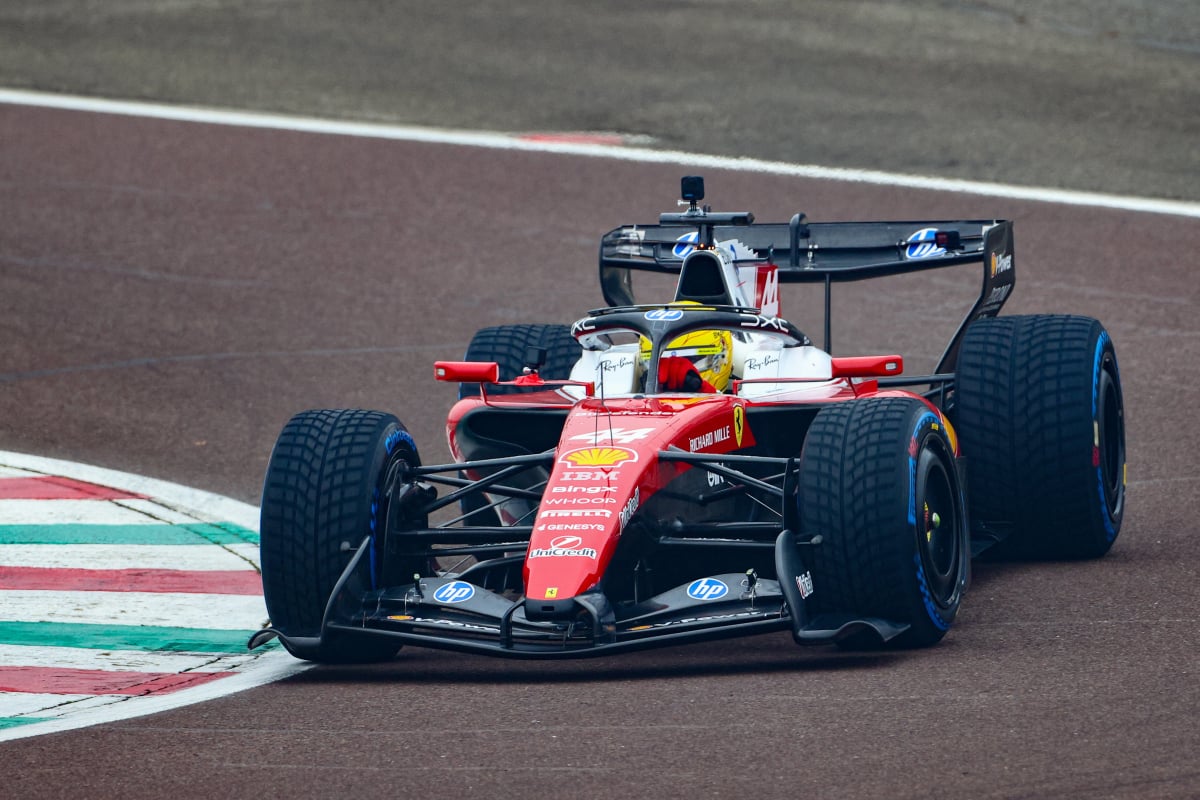 Hamilton during SF-26 shakedown at Fiorano