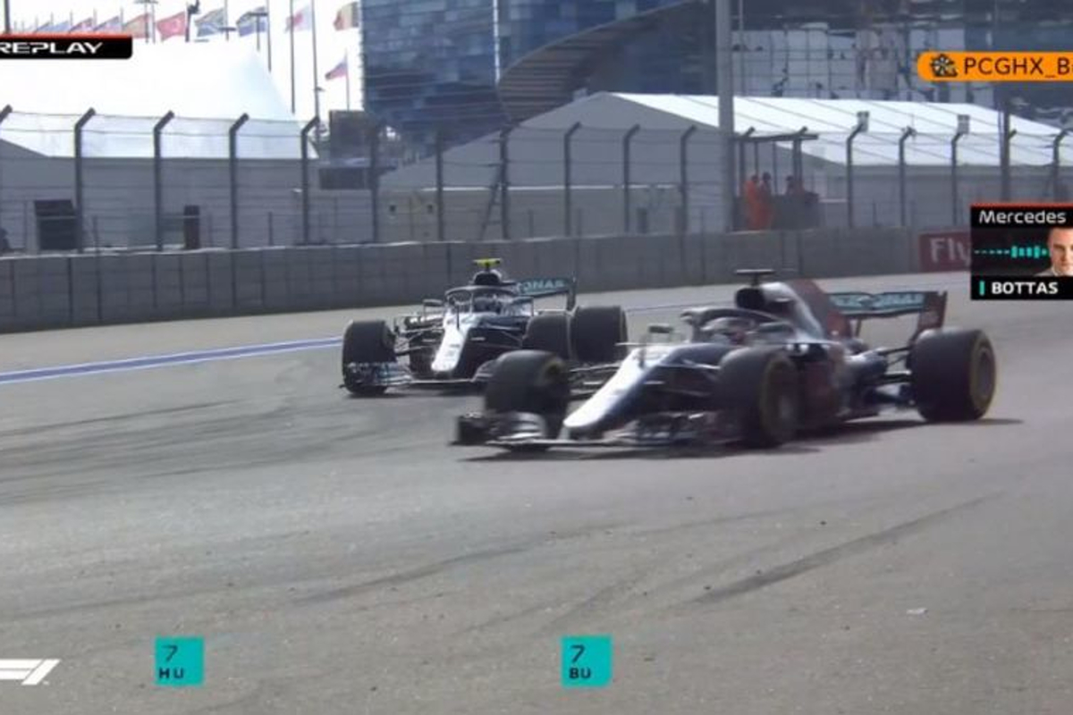 VIDEO: Bottas lets Hamilton through!