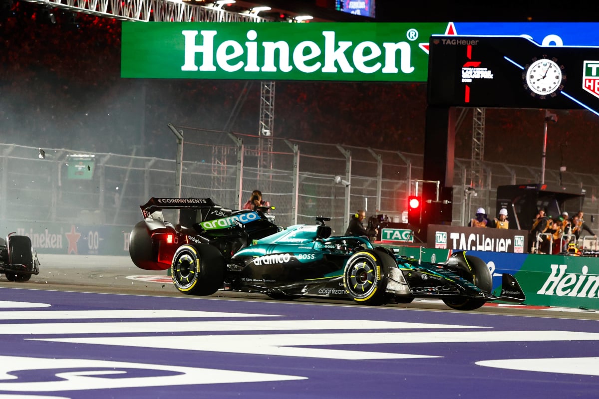 Bortoleto crashes into Stroll and Gasly during start in Las Vegas