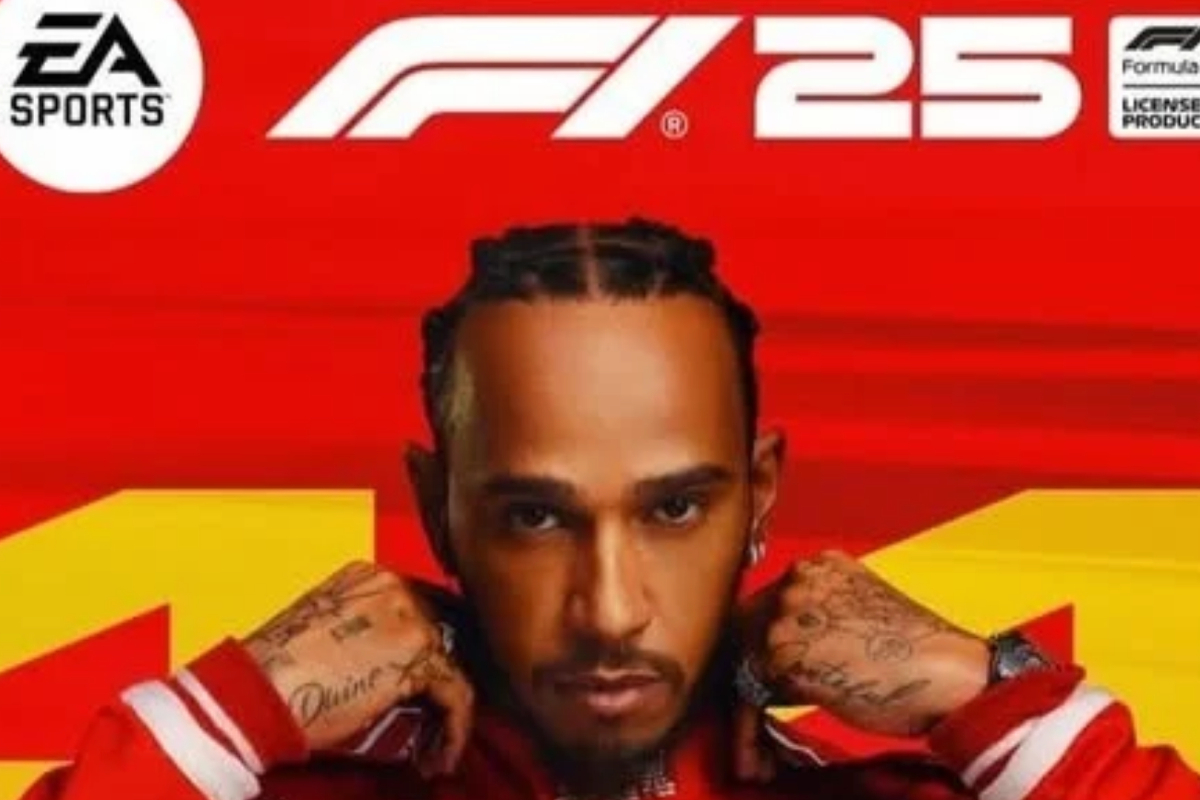 Lewis Hamilton is shown on the cover of the F1 25 game