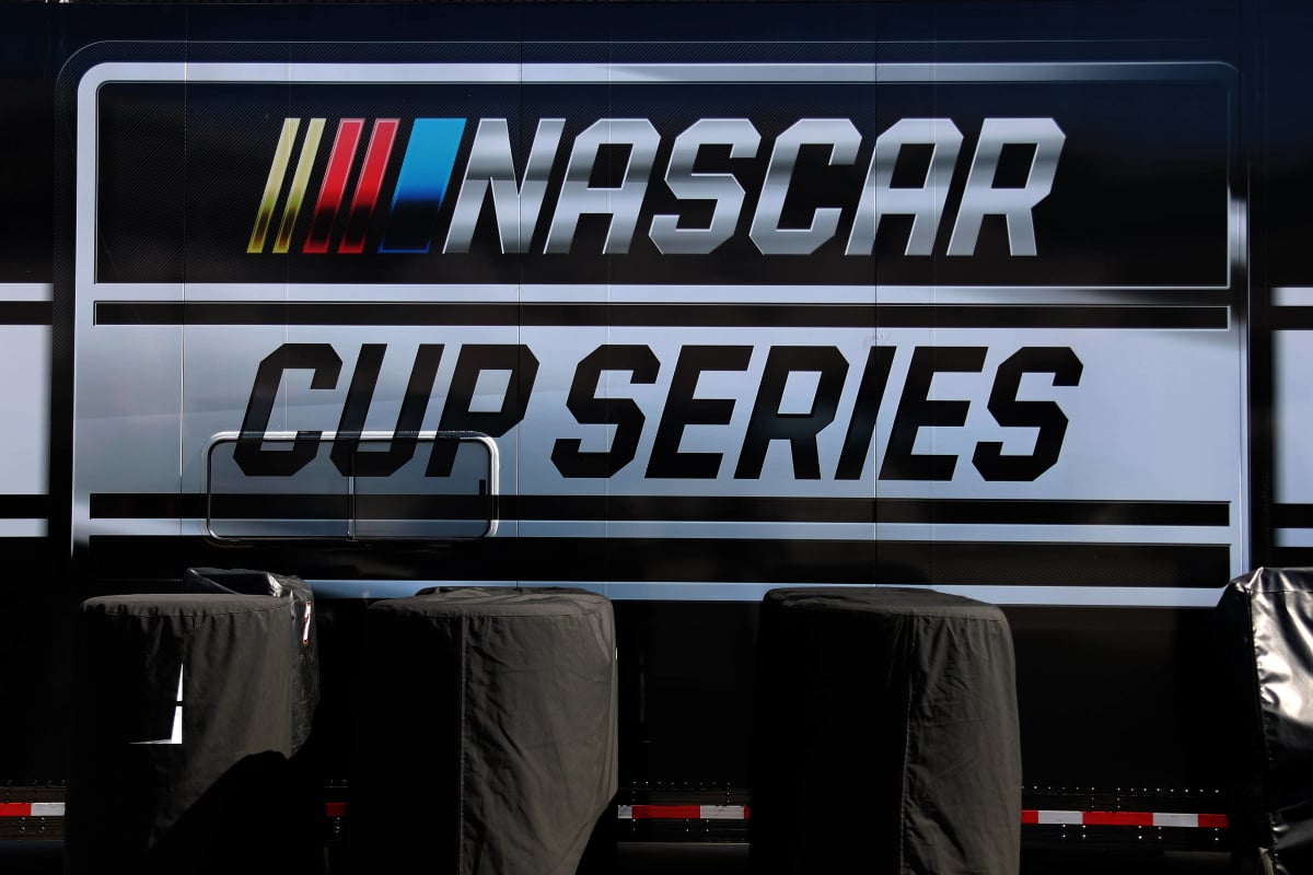 An image with the NASCAR Cup Series logo present
