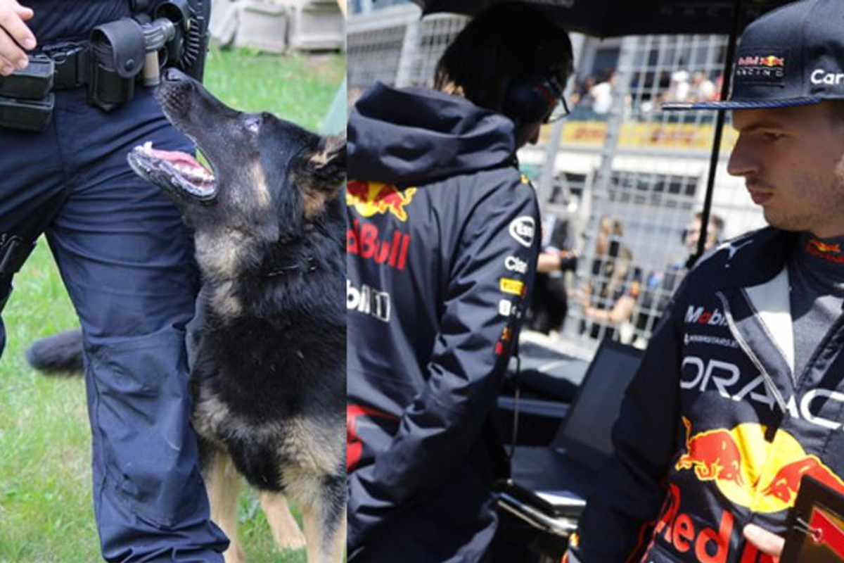 Politie doet met speurhond onderzoek in Red Bull-garage na winst Verstappen