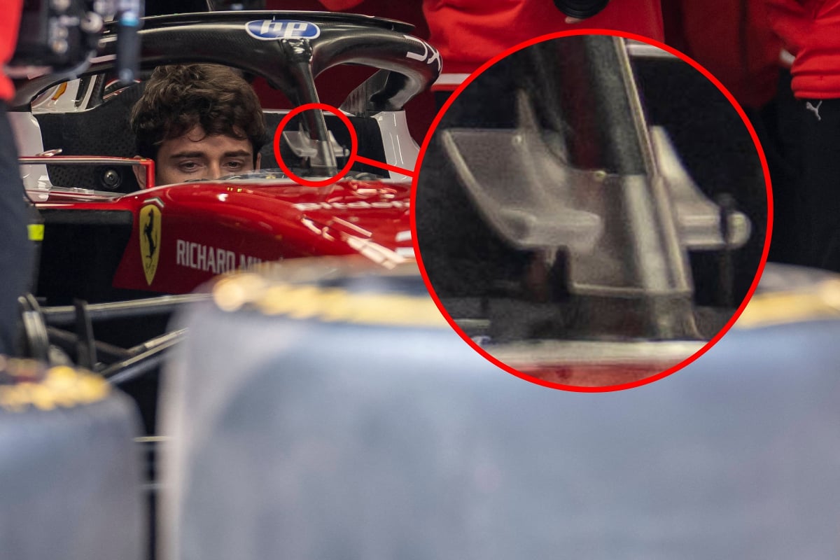 Halo winglet on Leclerc Ferrari