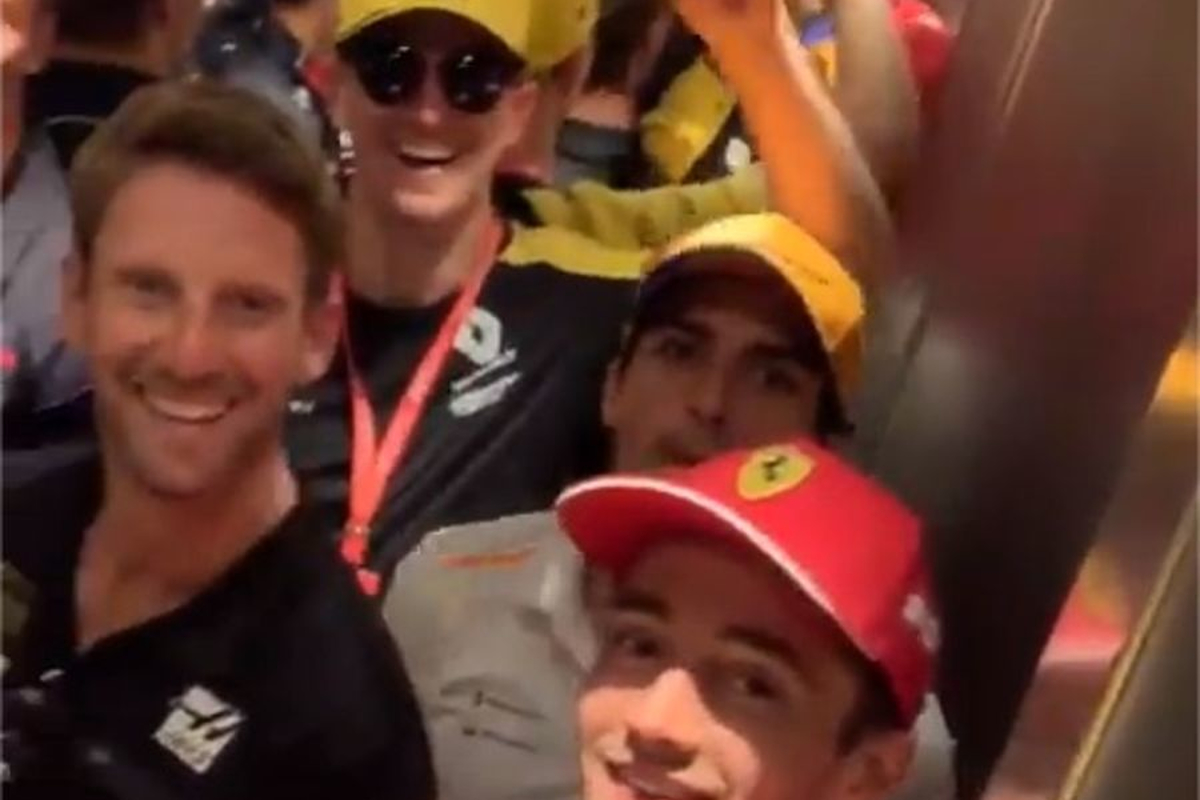 VIDEO: Ricciardo, Leclerc trapped as half of German GP grid stuck in elevator