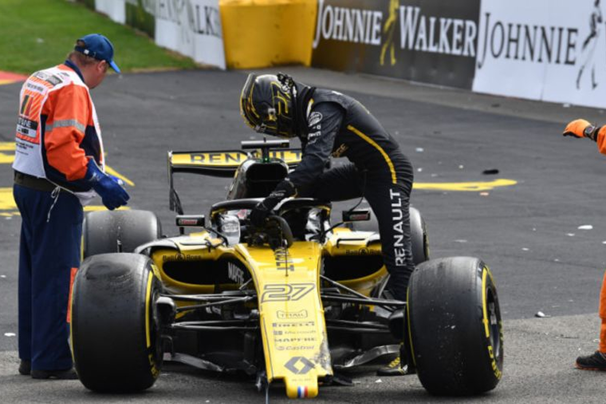 Hulkenberg punished for causing Alonso-Leclerc smash in Spa