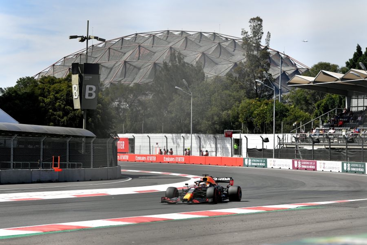 Verstappen driving his Red Bull in Mexico