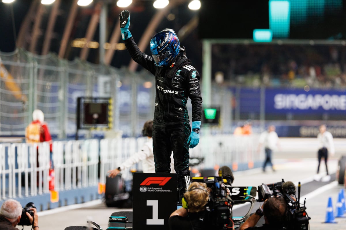 George Russell wins in Singapore