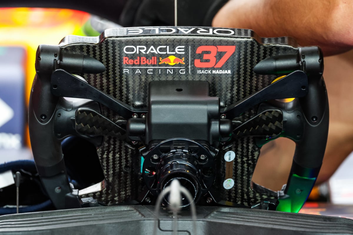 steering wheel, red bull 