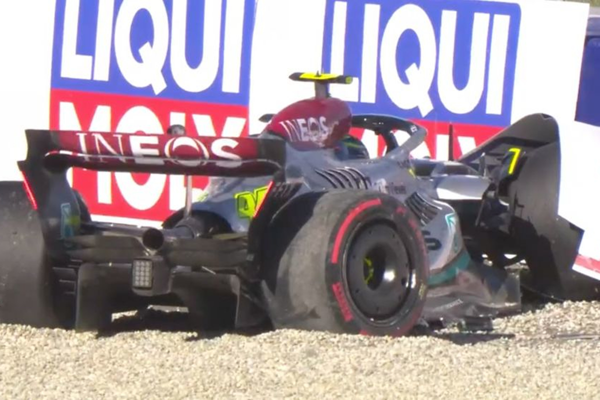 Mercedes qualifying horror show as BOTH Hamilton and Russell crash out
