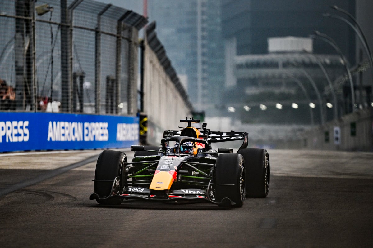 Verstappen during FP1 in Singapore