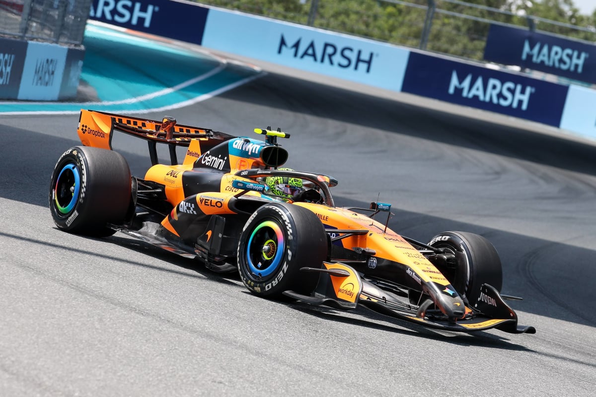 Norris during FP1 in Miami